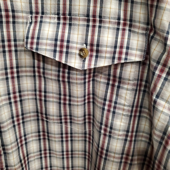 Men's Cody James Plaid Long Sleeve Shirt Black/Burgundy/Grey Size 2XLT - Picture 3 of 4